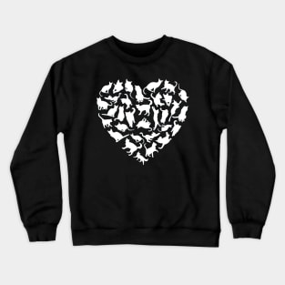 Heart full of cats Cute little cats in a heart adorable kitty Kittenlove Only cats in my heart Crewneck Sweatshirt